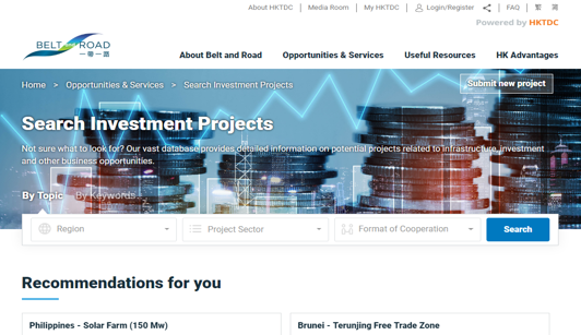 Search investment projects